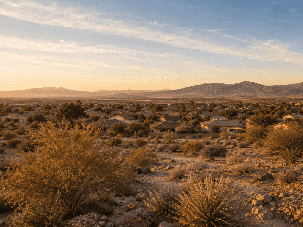 Quiet desert landscape near Fort Mohave, Arizona, for Rahnema Law's probate service page