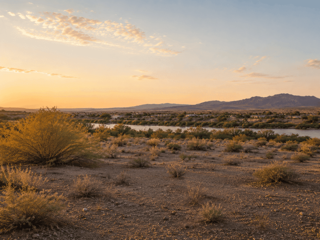 Colorado River desert landscape near Parker, Arizona, for Rahnema Law's probate service page
