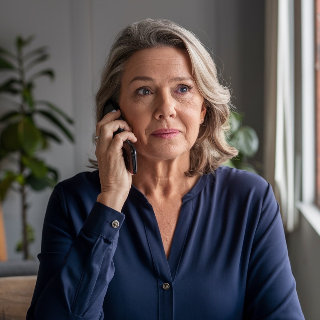 Lady on the phone calling a probate lawyer in Arizona